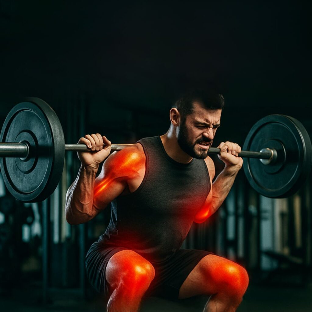 Lesiones articulares comunes en el gimnasio, foto de entrenamiento fitness